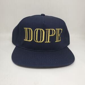 🆕 Vintage DOPE COUTURE Balmain Snapback Hat Gold